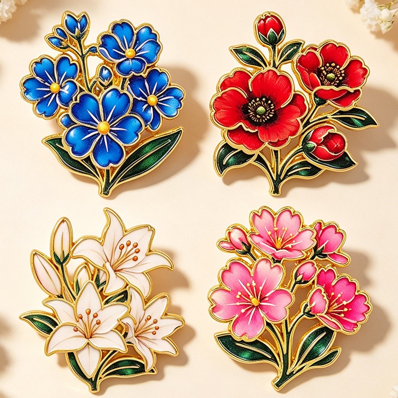 Cute Vintage Colorful Floral E - Embroidery Textile ulasan dan harga