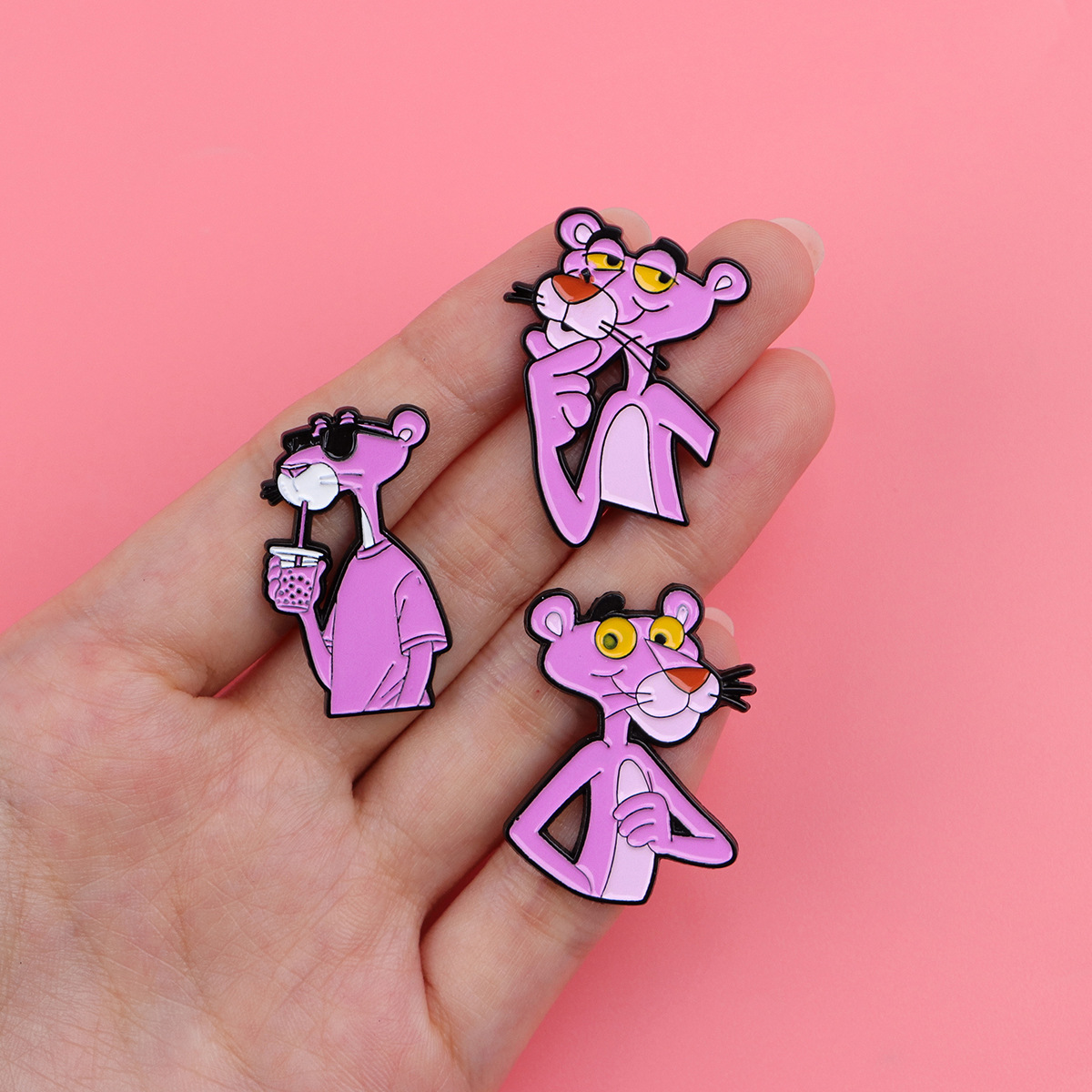 Cute Leopard Cartoon Brooch Pi - Embroidery Textile ulasan dan harga