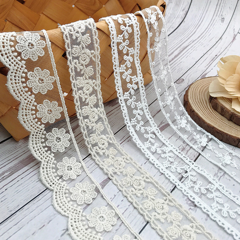 3Yards/Lot Embroidery White Be - Embroidery Thread Yarn ulasan dan harga