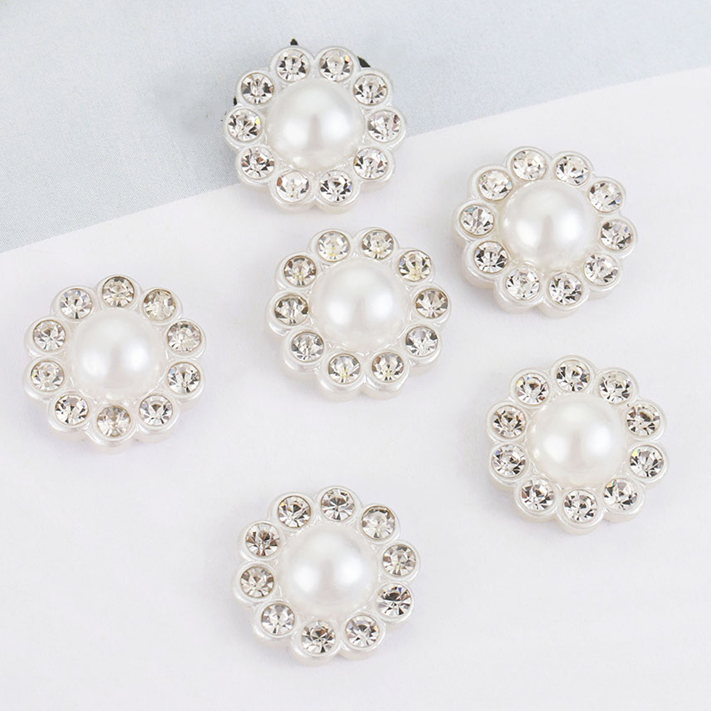 50pcs White Flat Imitation Pea - Embroidery Simple ulasan dan harga