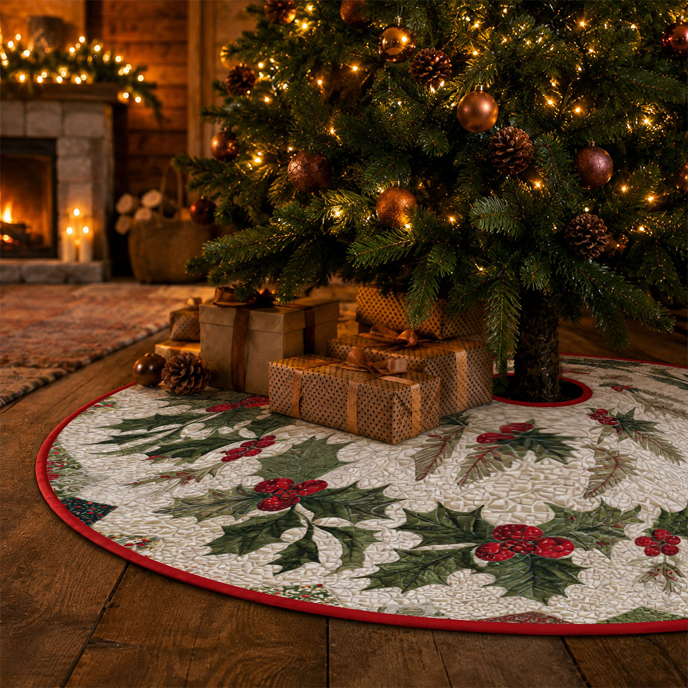 Jit 1pc Christmas Holly Berry  - Embroidery Xmas Tree ulasan dan harga