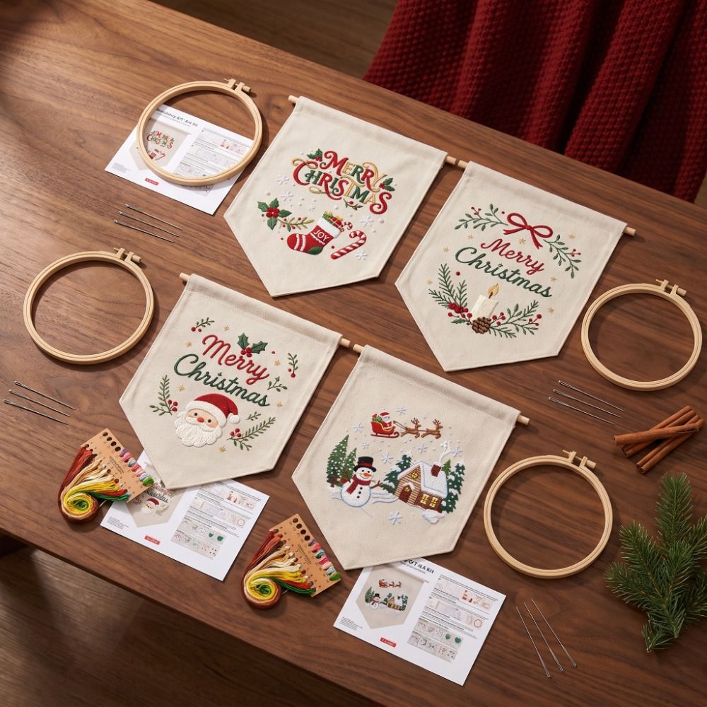 Handmade Christmas Embroidery  - Embroidery Xmas Tree ulasan dan harga